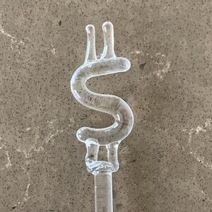 NWOT Vtg Princess House Crystal Glass Dollar Sign Swizzle Stick Stirrer